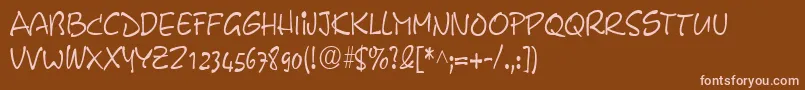 PyxidiumcondensedRegular Font – Pink Fonts on Brown Background