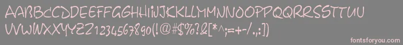 PyxidiumcondensedRegular Font – Pink Fonts on Gray Background