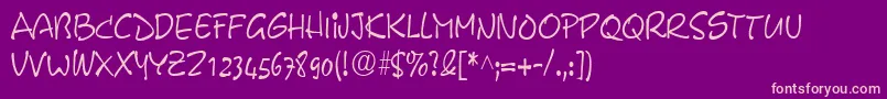 PyxidiumcondensedRegular Font – Pink Fonts on Purple Background