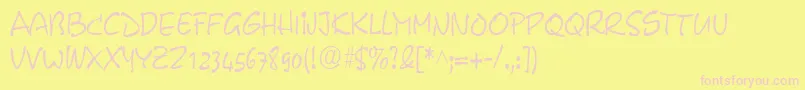 PyxidiumcondensedRegular Font – Pink Fonts on Yellow Background