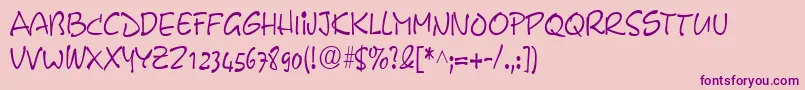 PyxidiumcondensedRegular Font – Purple Fonts on Pink Background