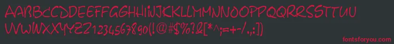 PyxidiumcondensedRegular Font – Red Fonts on Black Background