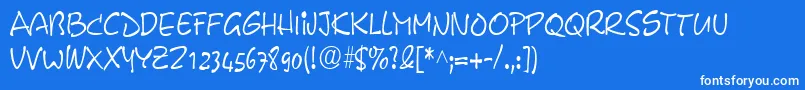 PyxidiumcondensedRegular Font – White Fonts on Blue Background