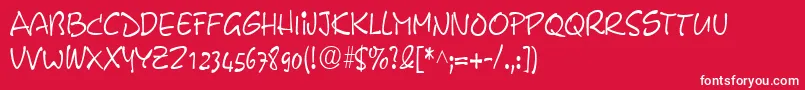 PyxidiumcondensedRegular Font – White Fonts on Red Background