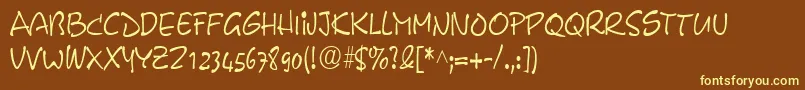 PyxidiumcondensedRegular Font – Yellow Fonts on Brown Background