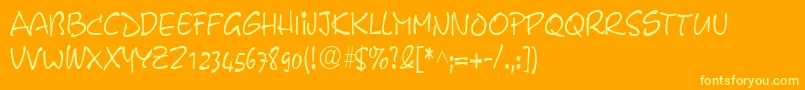 PyxidiumcondensedRegular Font – Yellow Fonts on Orange Background