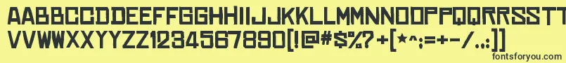 ChineserocksxpBold Font – Black Fonts on Yellow Background