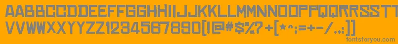 ChineserocksxpBold Font – Gray Fonts on Orange Background