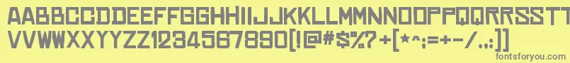 ChineserocksxpBold Font – Gray Fonts on Yellow Background