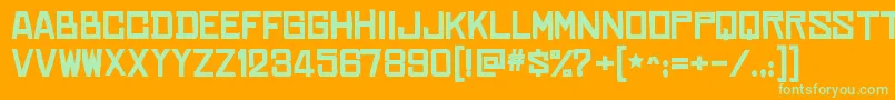 ChineserocksxpBold Font – Green Fonts on Orange Background