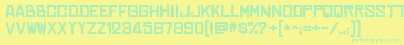 ChineserocksxpBold Font – Green Fonts on Yellow Background