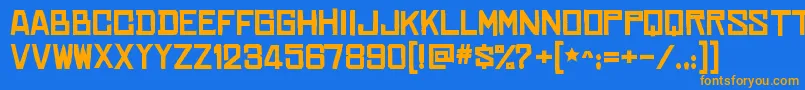 ChineserocksxpBold Font – Orange Fonts on Blue Background