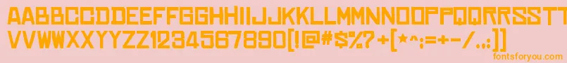 ChineserocksxpBold Font – Orange Fonts on Pink Background