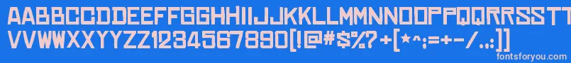 ChineserocksxpBold Font – Pink Fonts on Blue Background