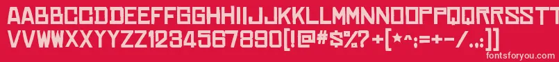ChineserocksxpBold Font – Pink Fonts on Red Background