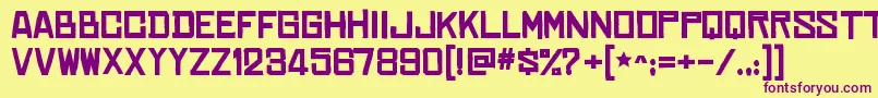 ChineserocksxpBold Font – Purple Fonts on Yellow Background