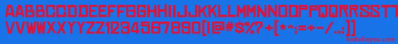 ChineserocksxpBold Font – Red Fonts on Blue Background