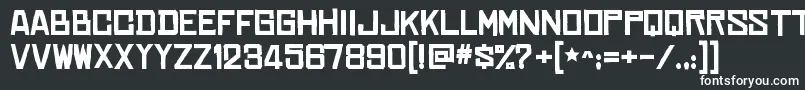 Шрифт ChineserocksxpBold – белые шрифты на чёрном фоне