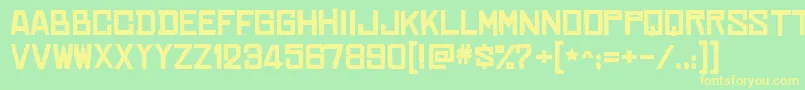 ChineserocksxpBold Font – Yellow Fonts on Green Background