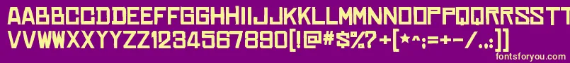 ChineserocksxpBold Font – Yellow Fonts on Purple Background