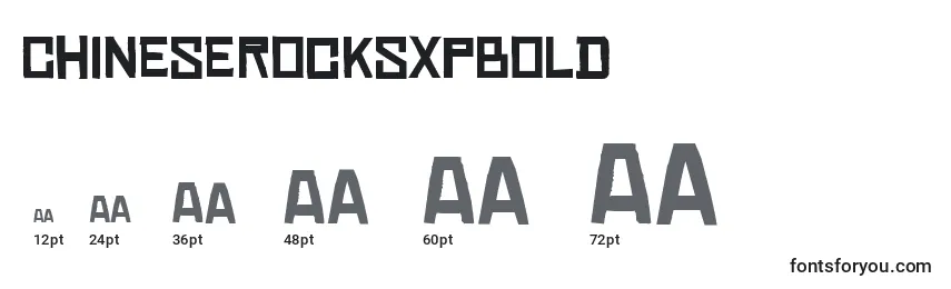 Размеры шрифта ChineserocksxpBold