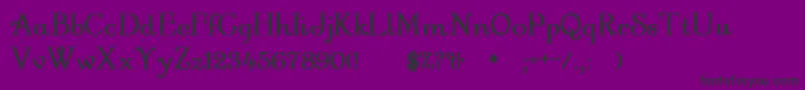 フォントGartonRegularBold – 紫の背景に黒い文字