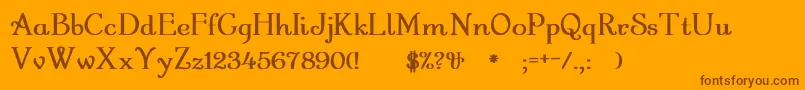 GartonRegularBold Font – Brown Fonts on Orange Background
