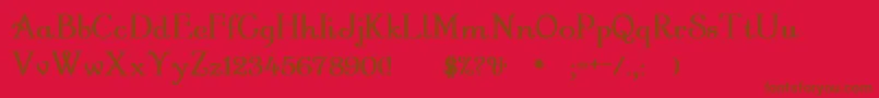 GartonRegularBold Font – Brown Fonts on Red Background