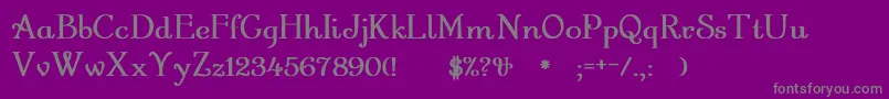 GartonRegularBold Font – Gray Fonts on Purple Background