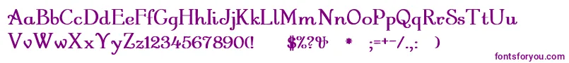 GartonRegularBold Font – Purple Fonts on White Background