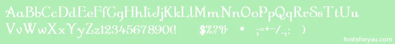 GartonRegularBold Font – White Fonts on Green Background