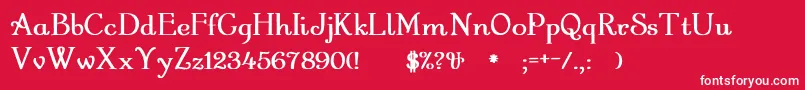 GartonRegularBold Font – White Fonts on Red Background
