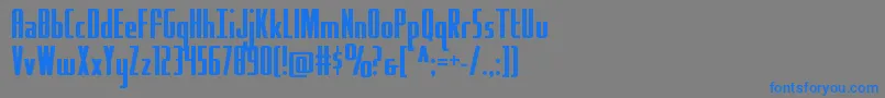 フォントHydrosquadstraight – 灰色の背景に青い文字