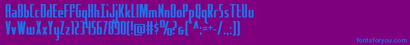 Hydrosquadstraight-fontti – siniset fontit violetilla taustalla
