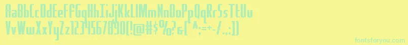 Weitere Informationen zur Hydrosquadstraight-Schriftart Hydrosquadstraight-Schriftart – Grüne Schriften auf gelbem Hintergrund