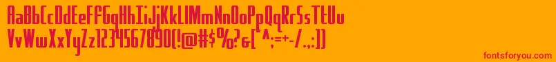 Hydrosquadstraight Font – Red Fonts on Orange Background