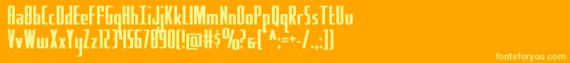 Шрифт Hydrosquadstraight – жёлтые шрифты на оранжевом фоне