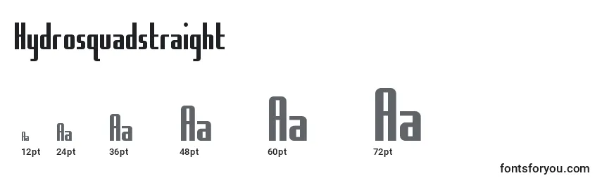 Hydrosquadstraight Font Sizes
