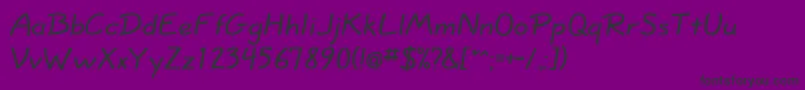 HopalongBold-Schriftart – Schwarze Schriften auf violettem Hintergrund