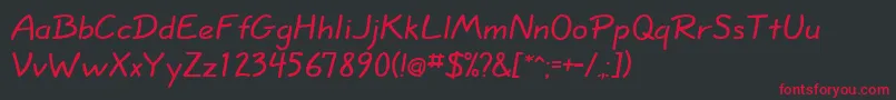 HopalongBold Font – Red Fonts on Black Background
