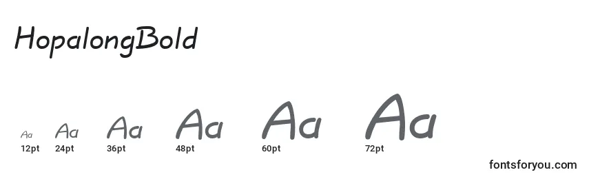 HopalongBold Font Sizes