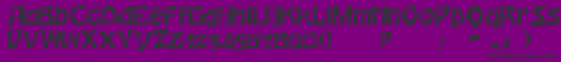 HoutersRegular Font – Black Fonts on Purple Background