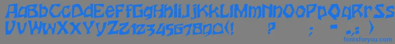 HoutersRegular Font – Blue Fonts on Gray Background