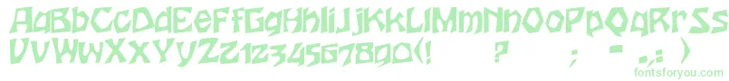 HoutersRegular Font – Green Fonts on White Background