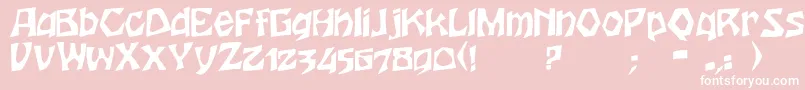 HoutersRegular Font – White Fonts on Pink Background