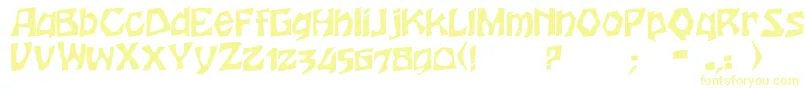 HoutersRegular Font – Yellow Fonts on White Background