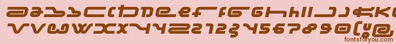 Saiba mais sobre a fonte FrozdotreRegular Fonte FrozdotreRegular – fontes marrons em um fundo rosa