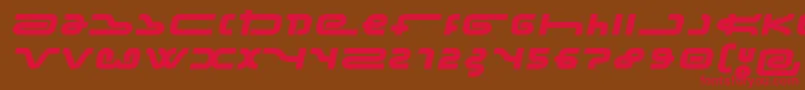 FrozdotreRegular-Schriftart – Rote Schriften auf braunem Hintergrund