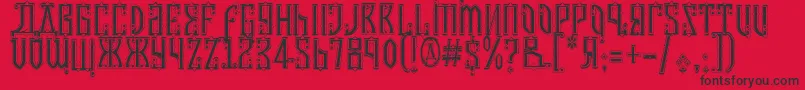 Czar Font – Black Fonts on Red Background