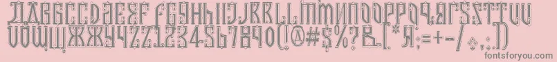 Czar Font – Gray Fonts on Pink Background